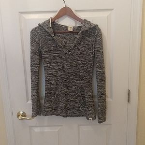 Roxy black and white hooded sweater